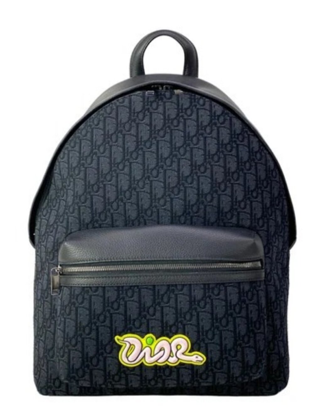 DIOR/ChristianDior Rider 2.0 Zip Backpack 1ESBA199OUP_H958 Black Yellow Pink